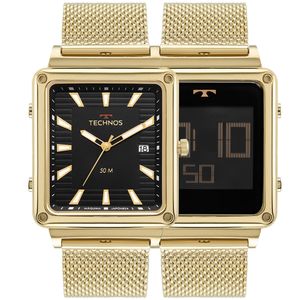 Relógio Technos Masculino Curvas Digiana Dourado - 1S13CV/1P