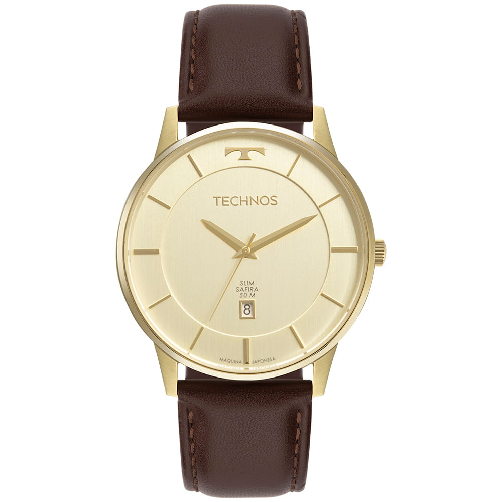 Relógio Technos Masculino Slim Dourado - GM10YU/0D Relógio Technos Masculino Slim Dourado - GM10YU/0D