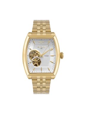 Relógio Technos Automatico Masculino  Open Heart Dourado