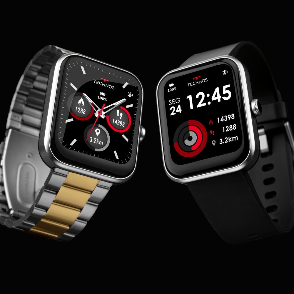 Smartwatch Technos Connect MAX Dourado e Prata - TMAXAN/8D