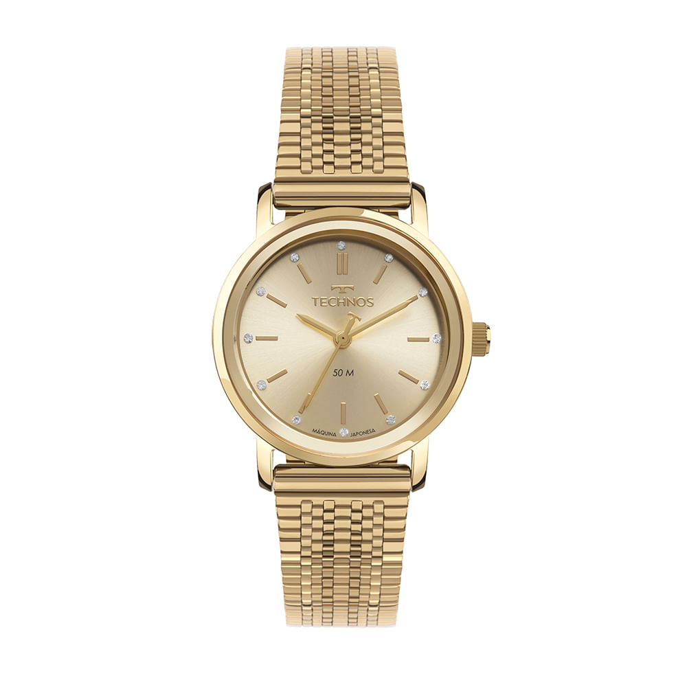 maruさま2035 Relógio Technos Feminino Dourado Style - 2035MZU/1X