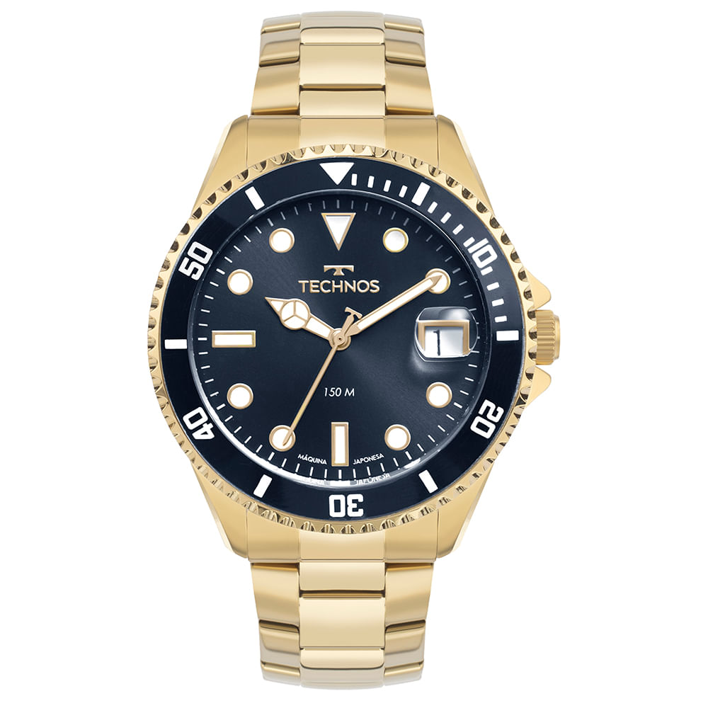 Relógio Technos Acqua Dourado Azul | Technos