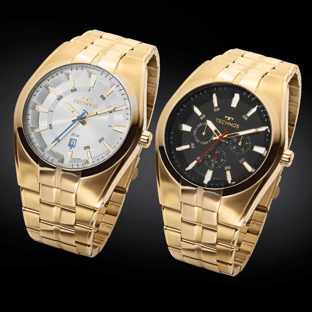 Relógio Technos Masculino Skymaster Dourado Resistente á água