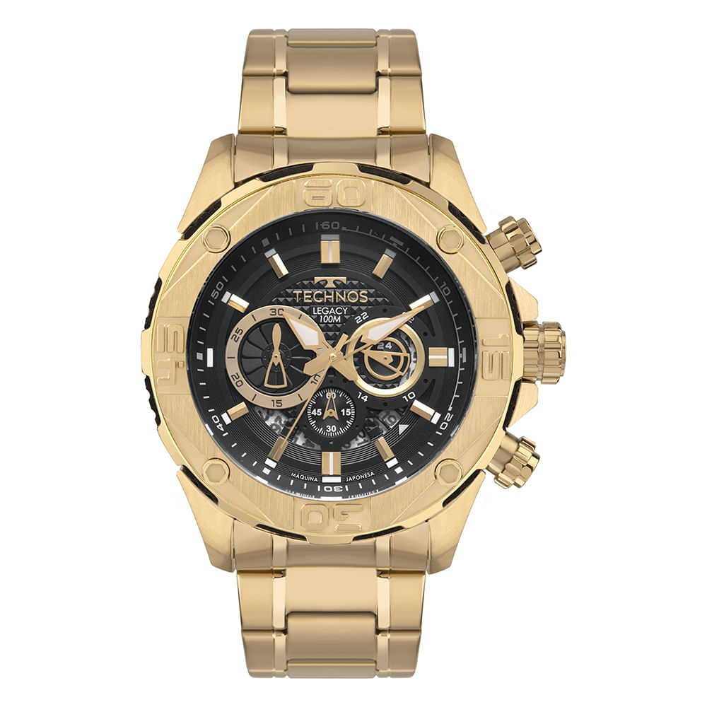 Relógio Masculino Technos Legacy Dourado Cronógrafo - JS25BBY/1P