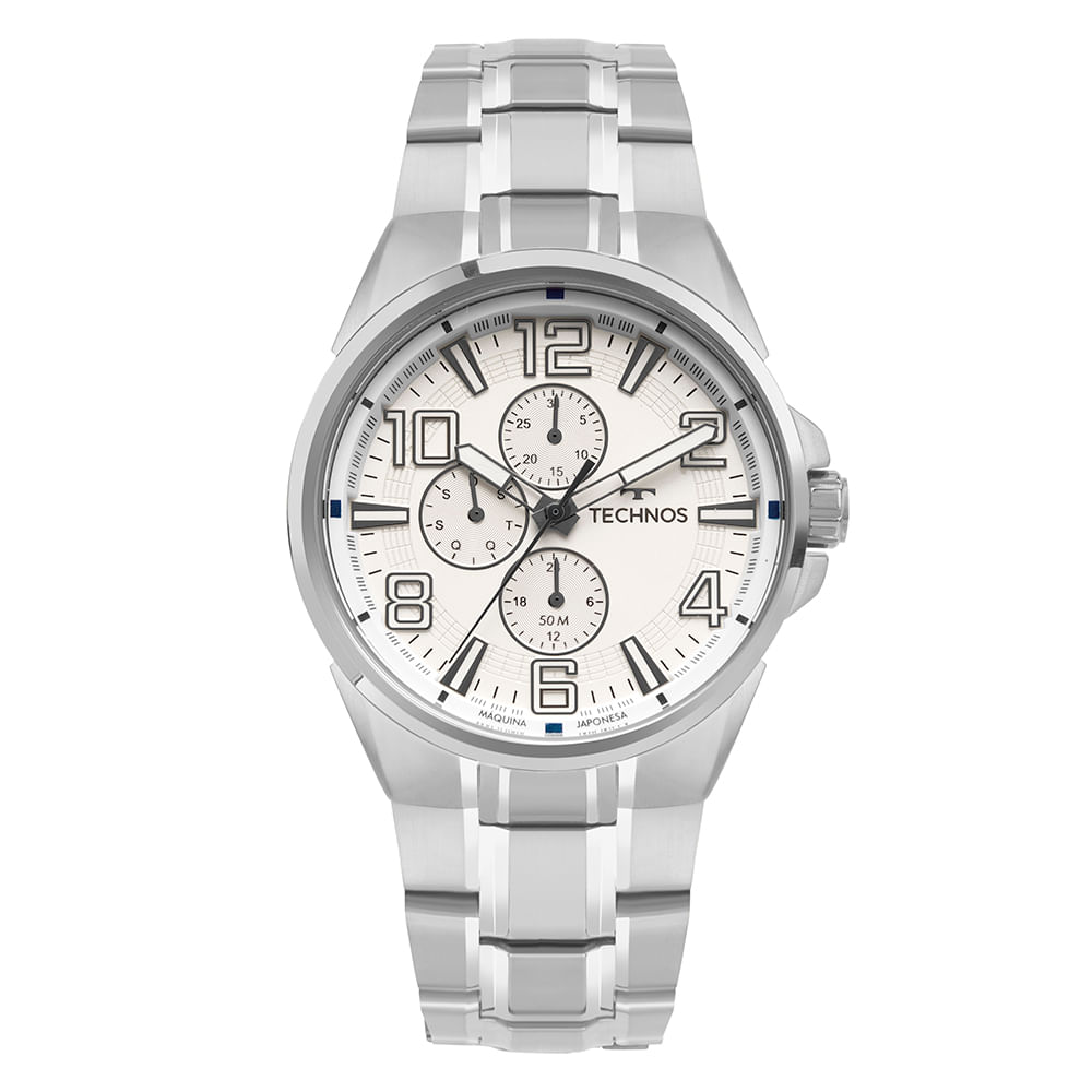 Relógio Technos Masculino Skymaster Prata Cronógrafo- 6P27DUT/1B