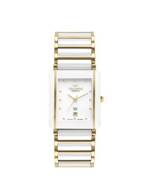 Relógio Technos Feminino Cerâmica Dourado