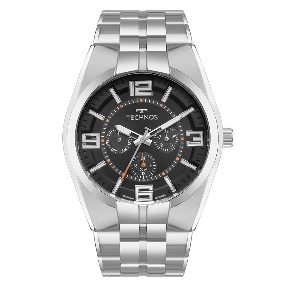 Relógio Technos Masculino Skymaster Prata Cronógrafo- 6P29AMC/1P