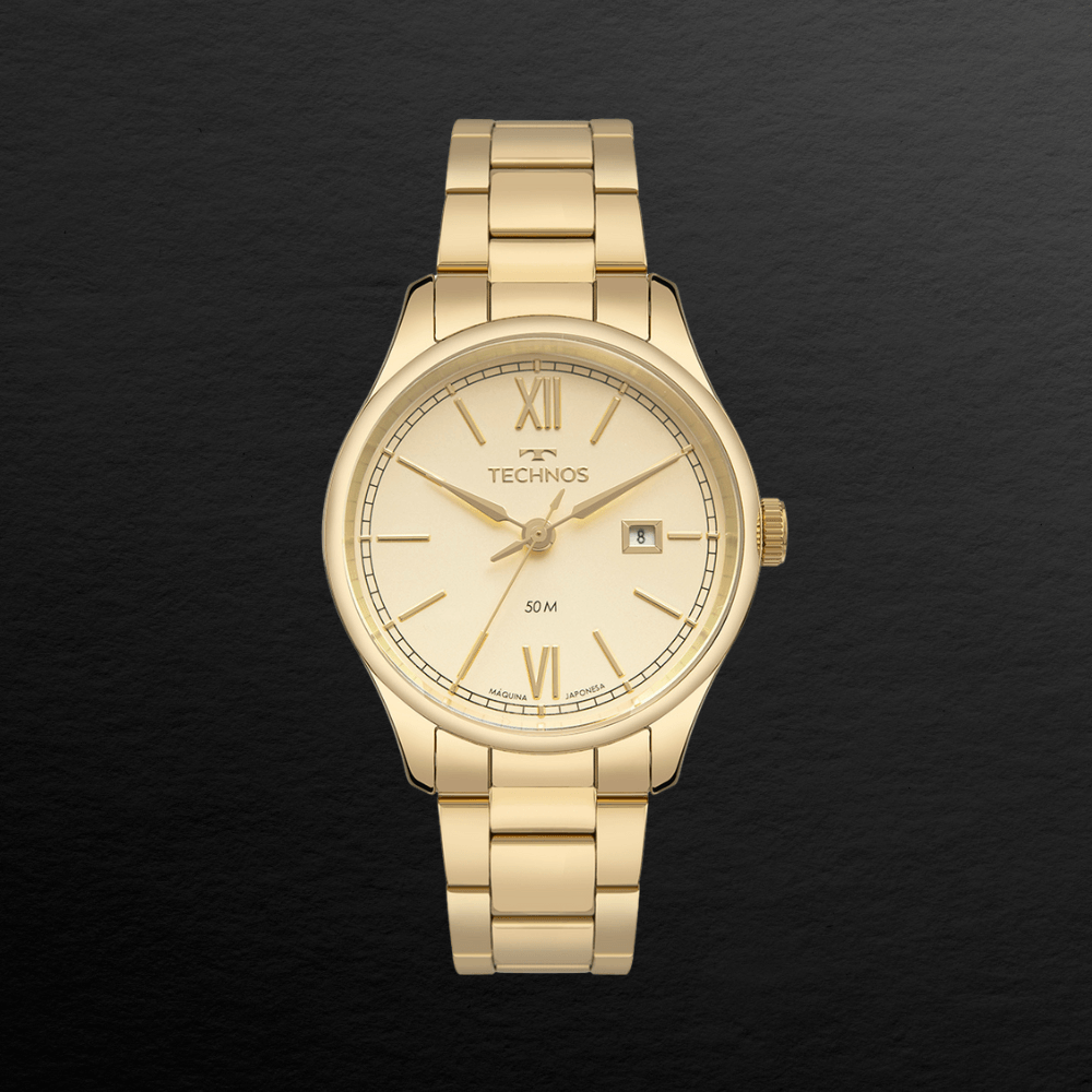 とっぴー Relógio Masculino Technos Dourado Executive - 2115TYY/1X