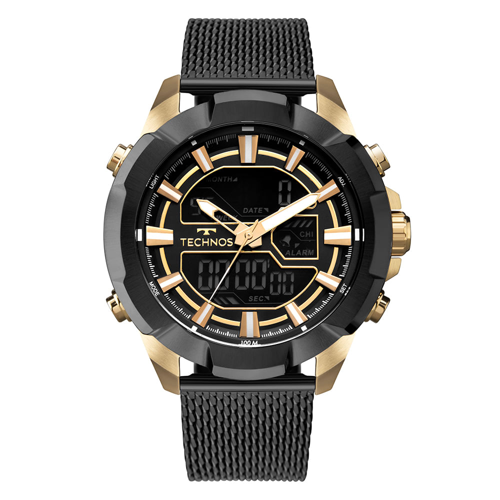 Relógio Technos Masculino Bicolor Digitech - AD1390AA/1P