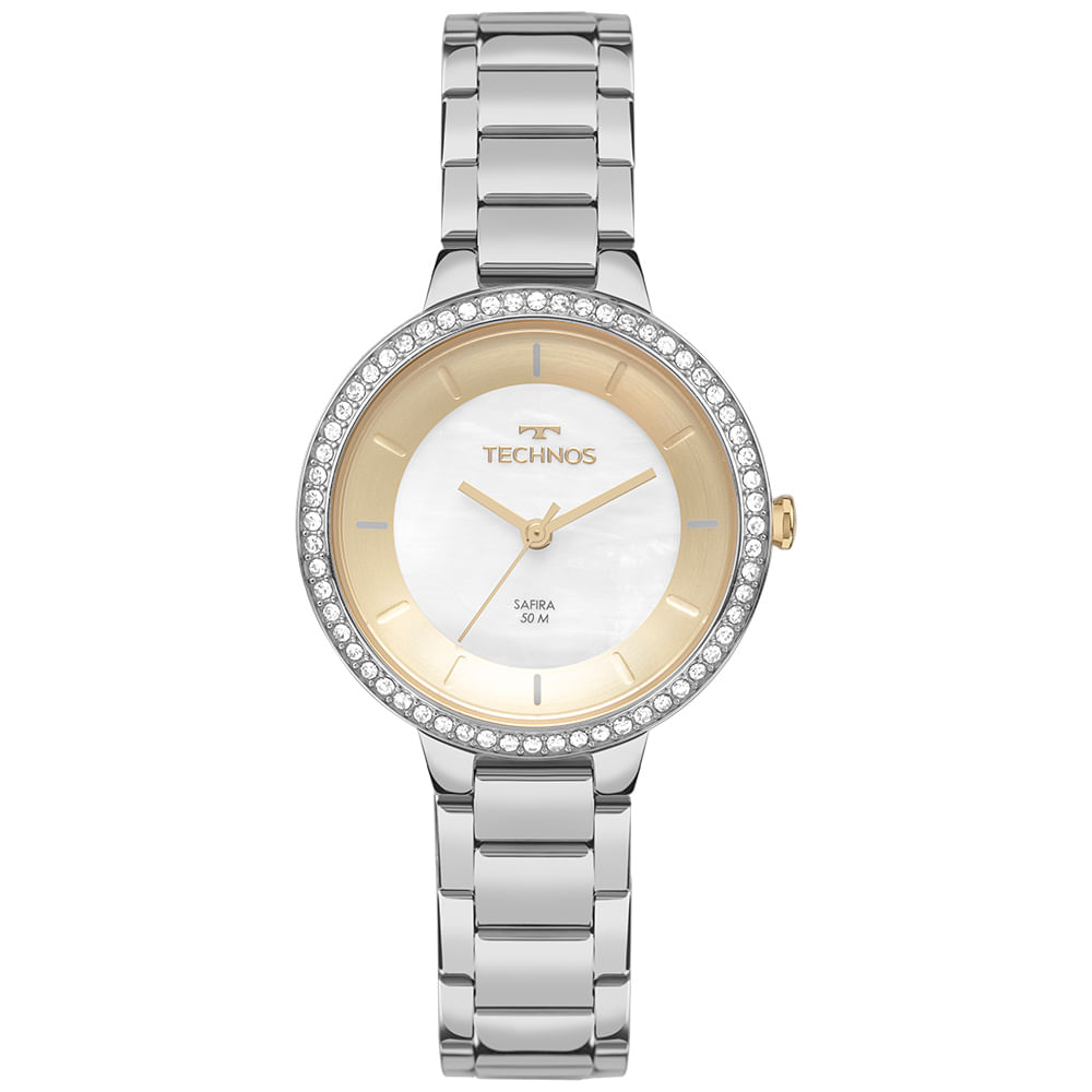 Relógio Feminino Technos Prata Slim Safira - VJ21AD/1D
