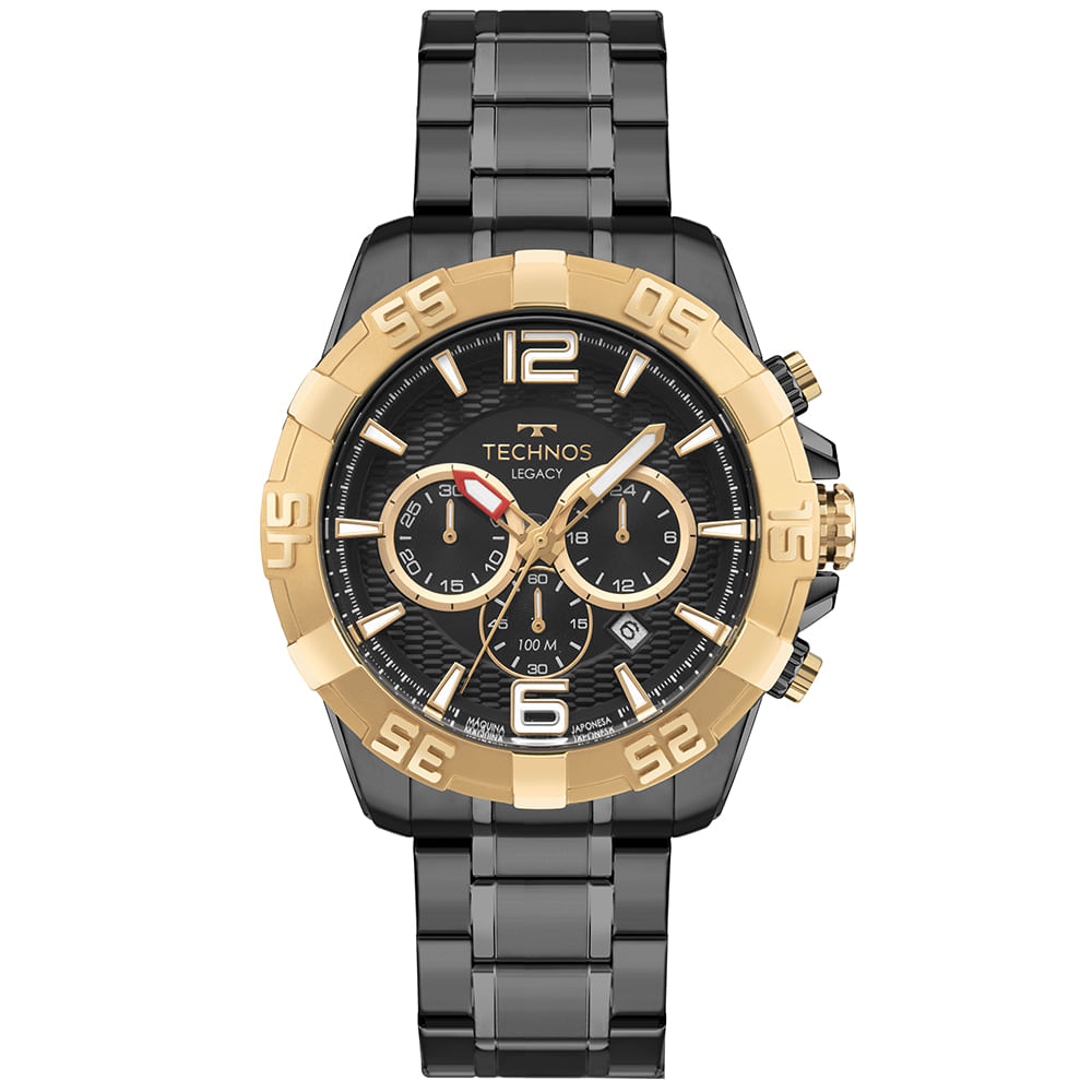 シグナス Relógio Masculino Technos Legacy Bicolor Cronógrafo - JS26AFD/1P