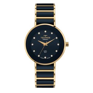 Relógio Technos Feminino Cerâmica Sapphire Dourado - 2035LMM/1A