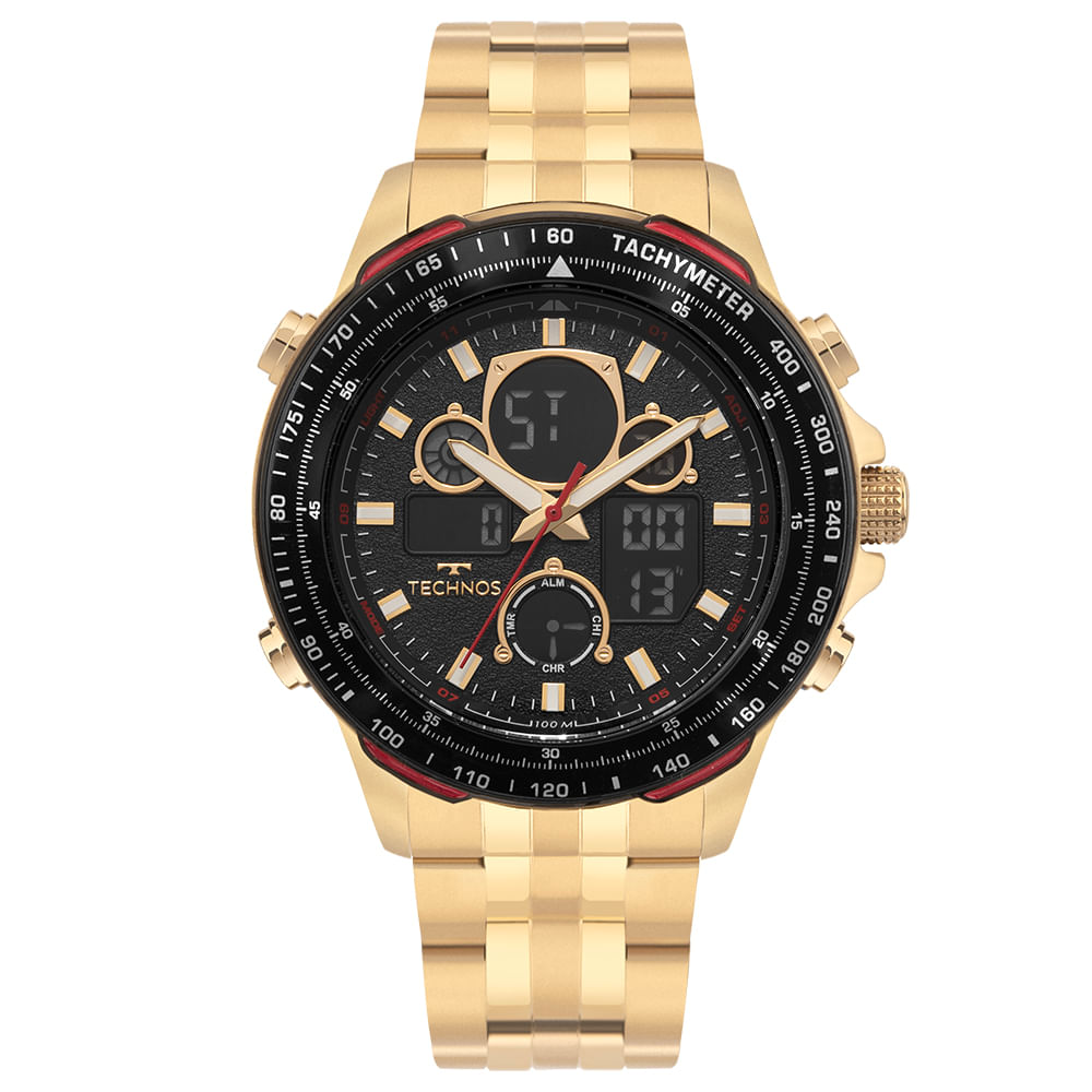 Relógio Masculino Technos Digitech Dourado