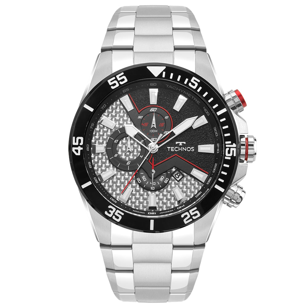 Relógio Carbon Prata Technos Esportivo OS1ABU/1C