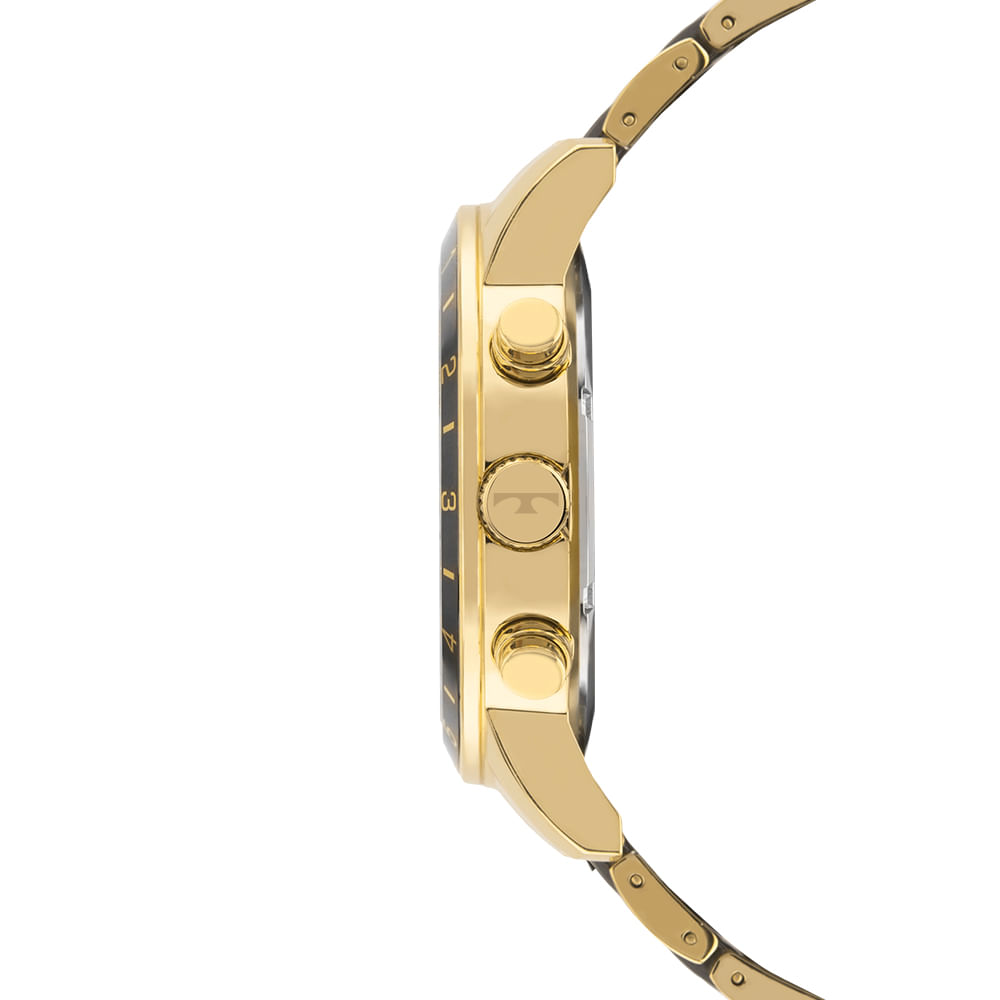 Relógio Technos Masculino Dourado Ceramic Safira - OS1ABX/1P