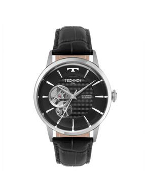 Relógio Technos Automático Masculino  Open Heart Prata