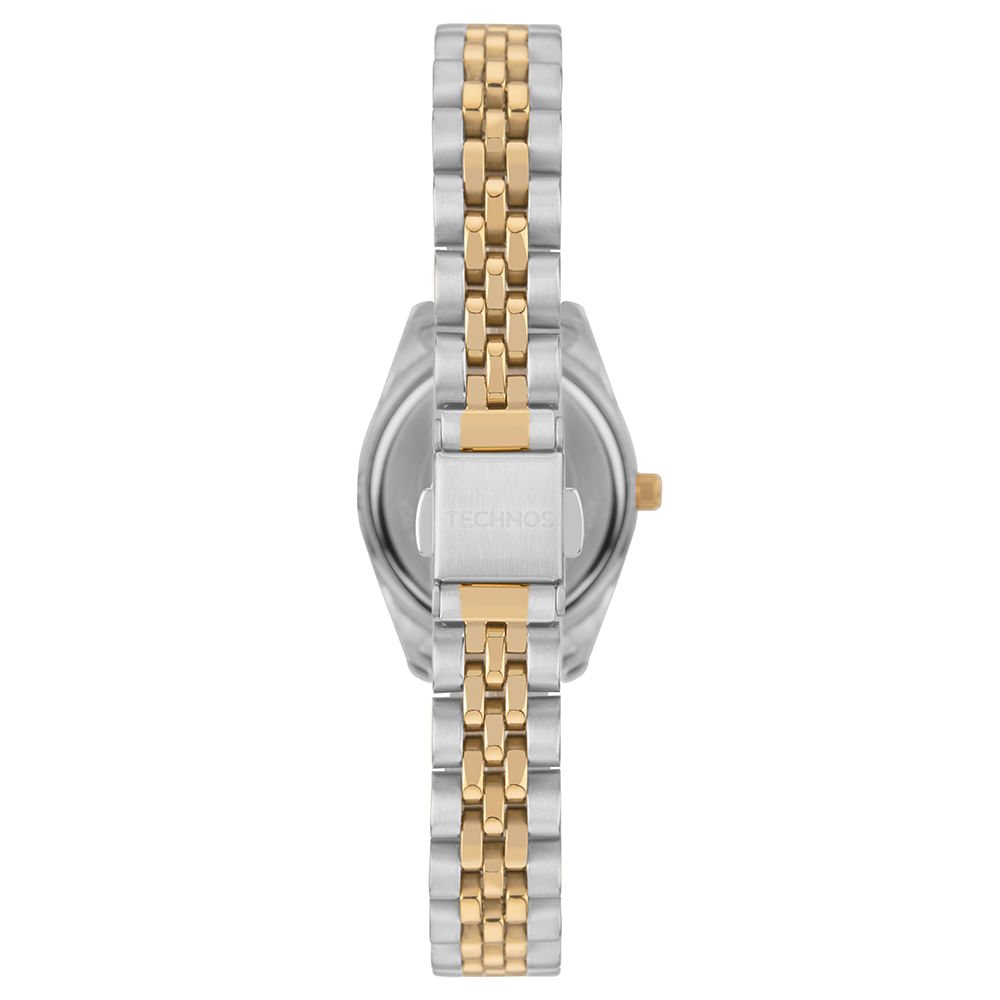 Relógio Feminino Dourado e Prata Technos Riviera - 2015CEZ/1K