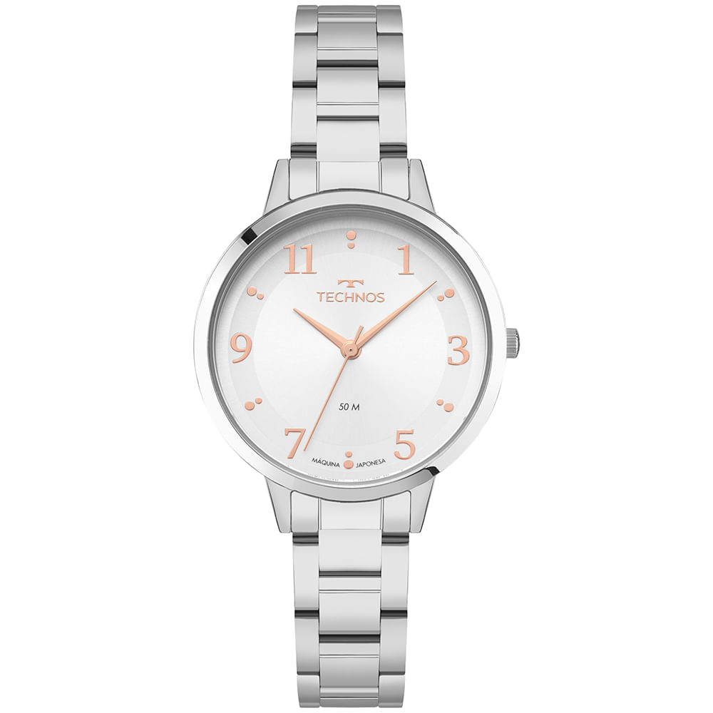 Relógio Technos Feminino Prata Dress - 2035NBZ/1K