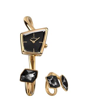 Kit Technos Feminino Crystal Dourado