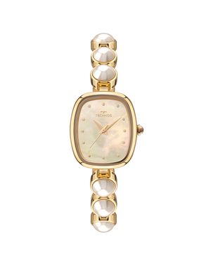 Relógio Technos Feminino Crystal Dourado