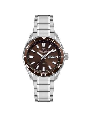 Relógio Technos Automático Masculino  Diver Prata