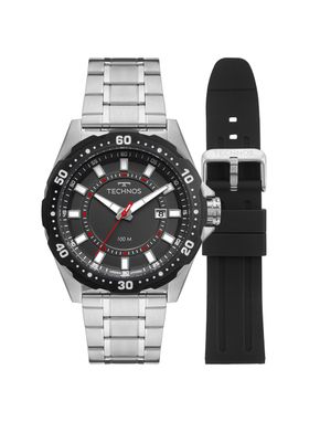 Relógio Technos Masculino Prata Racer - 2115MXSS/2P