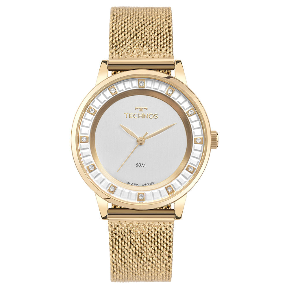 Relógio Feminino Technos Dourado Brilho - 2035MZC/1K