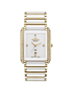 Relógio Technos Feminino Cerâmica Dourado