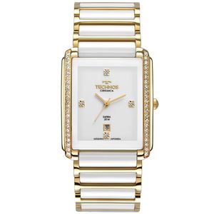 Relógio Technos Feminino Cerâmica Dourado - GN10AX/4B