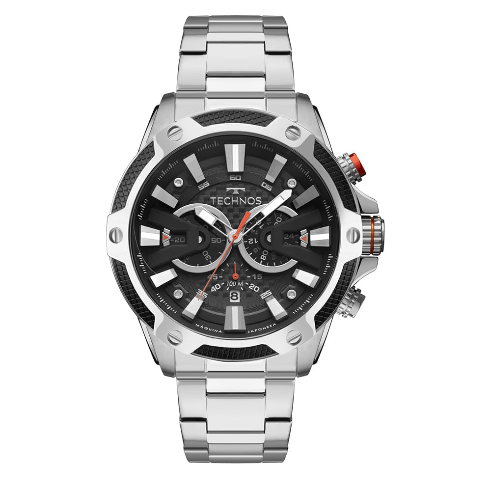 Relógio Technos Masculino Carbon Prata - JS25BCC/1P