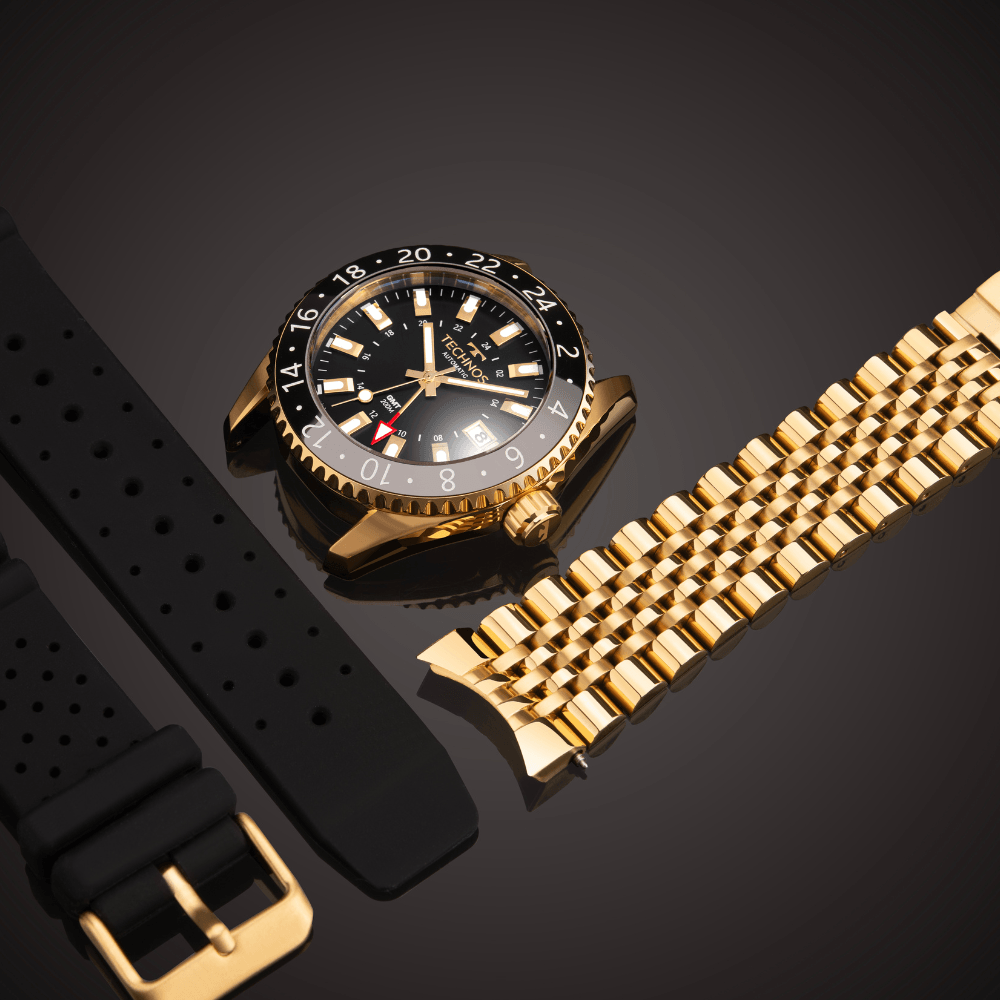 T00205 TD_MERRY様 Relógio Masculino Automático GMT Dourado Technos - NH34AB/T1P