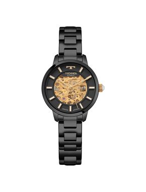 Relógio Technos Feminino Automático Skeleton Preto