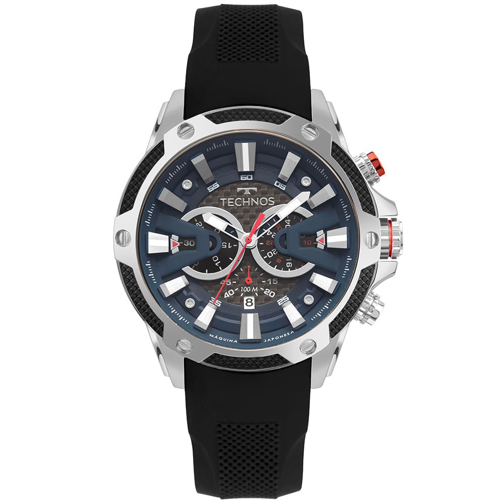 パーフェクトペテンシー　シク Relógio Technos Masculino Ts Carbon Prata - JS25BCK/2A