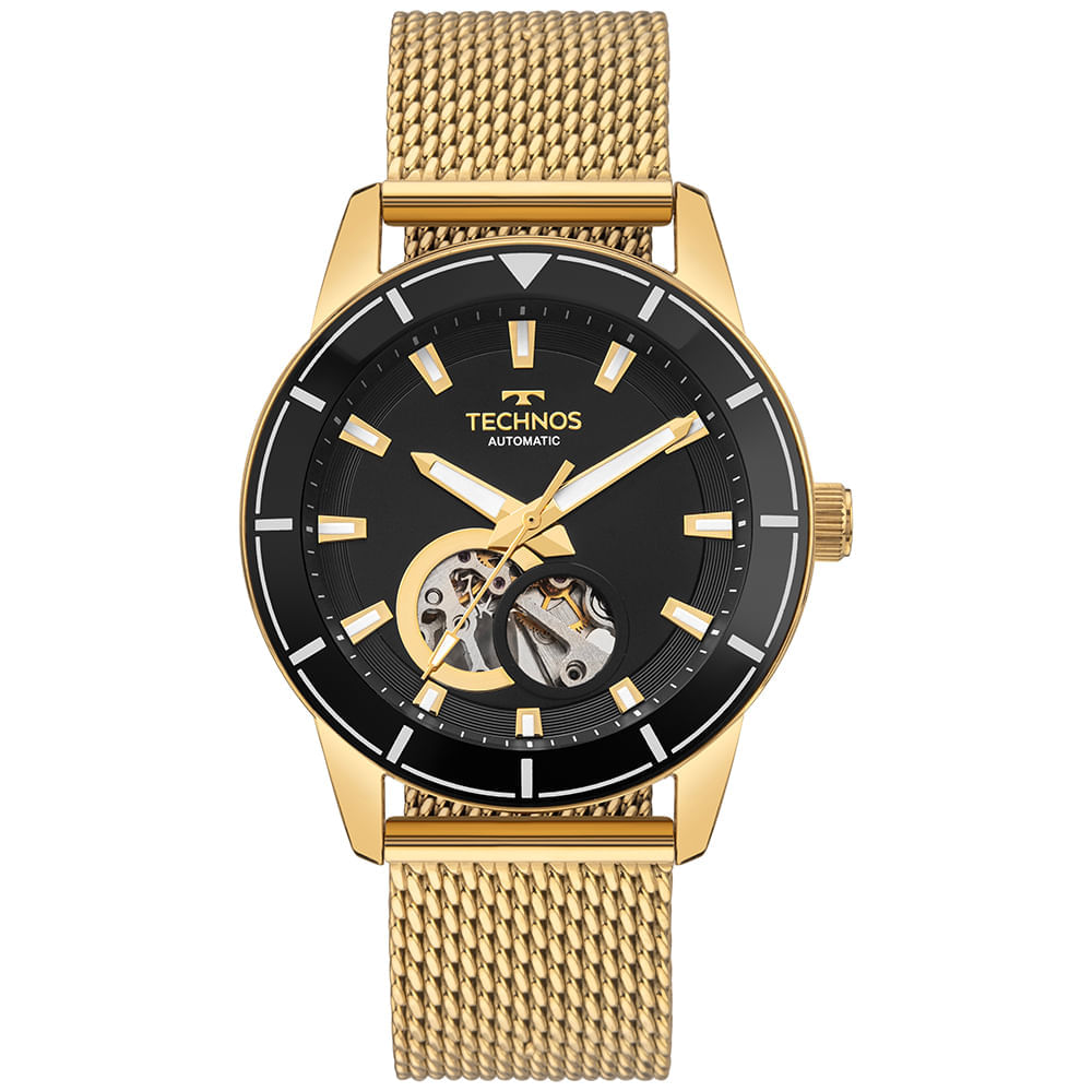 Relógio Technos Masculino Automatico Dourado - G3266ZHAA/1P