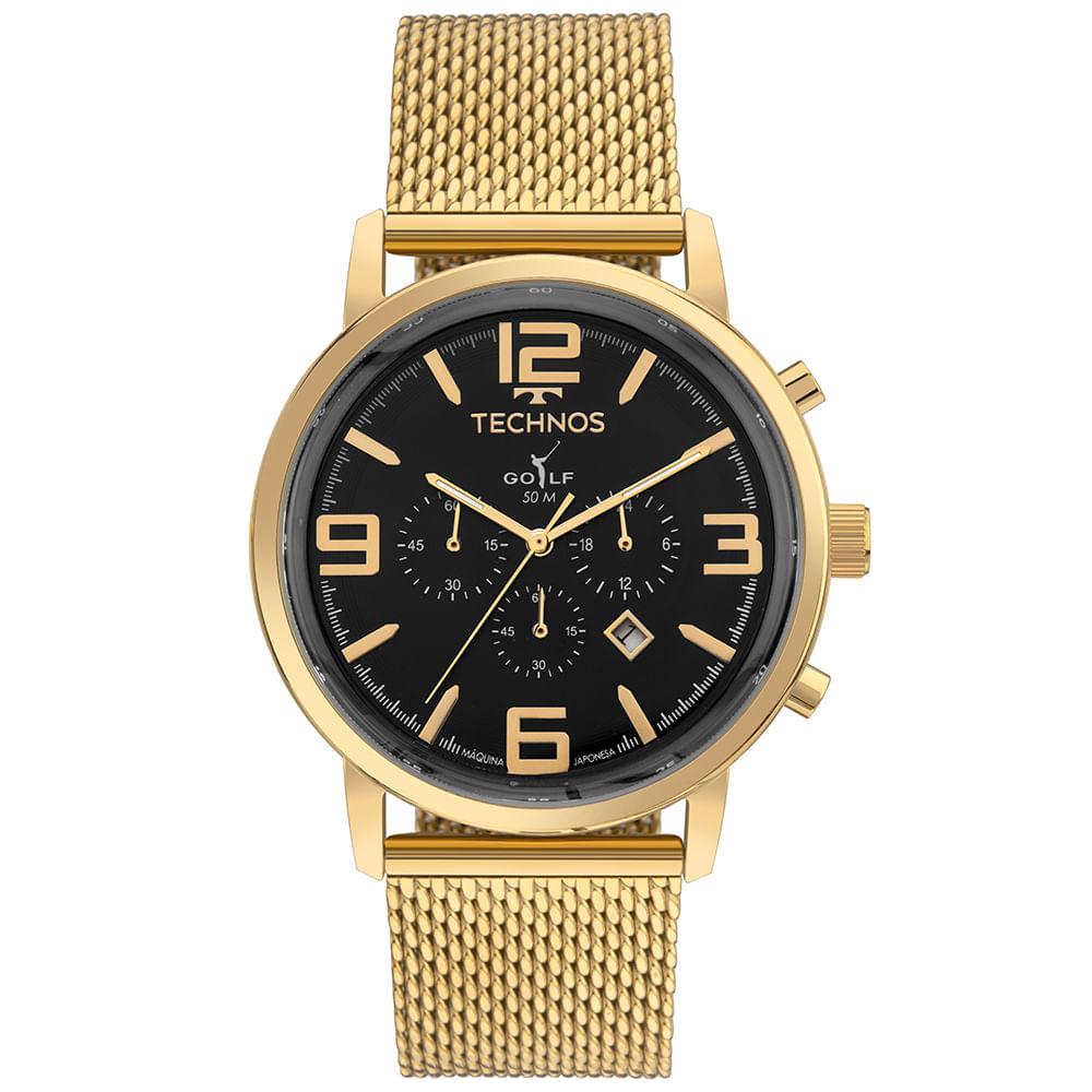 Relógio Masculino Technos Golf Dourado - OS20IQV/1P