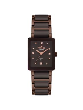 Relógio Technos Feminino Cerâmica Marrom