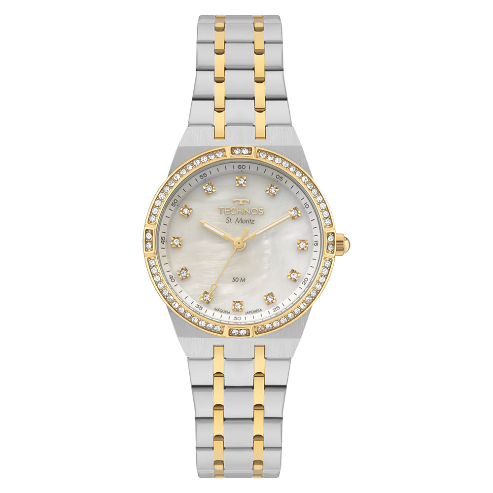 パッチ・スコードロン/マッコイ/バズ/（A-2b-3G-1MA-1　23-1） Relógio Technos Feminino St.moritz Bicolor - 2036NBZ/1B
