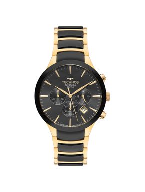 Relógio Technos Masculino Cerâmica Dourado