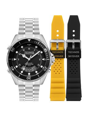 Relógio Technos Masculino Skydiver Prata