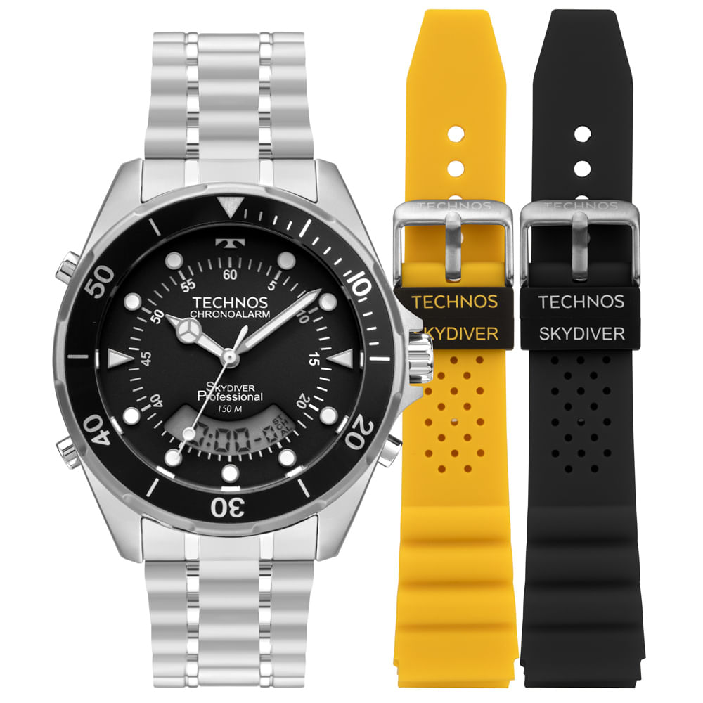Relógio Technos Masculino Skydiver Prata - WT2060AD/T1P