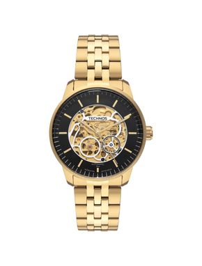 Relógio Technos Masculino Automático Skeleton Dourado