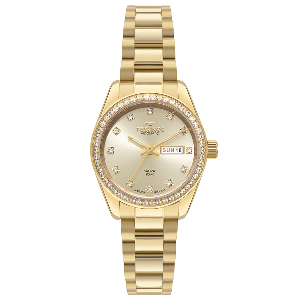 Relógio Technos Feminino Riviera Dourado Elegante
