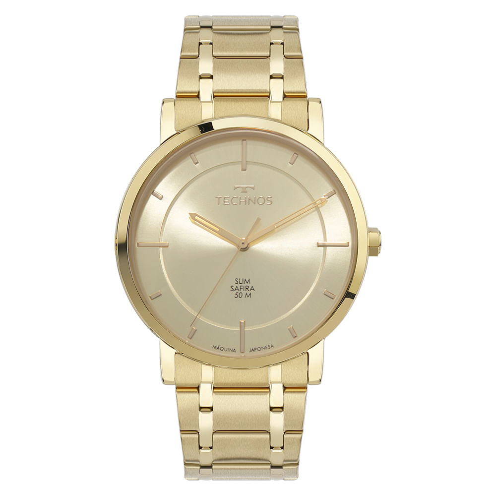 Relógio Technos Masculino Slim Dourado - GL32BZ/1X