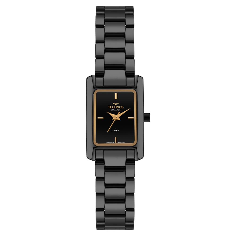 Relógio Technos Feminino Cerâmica Preto - 5Y30XZ/9P