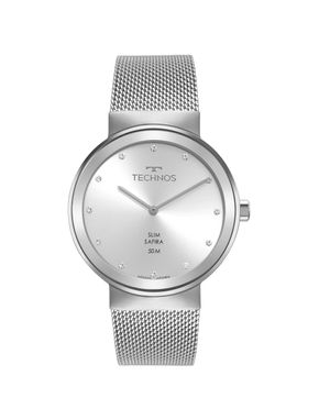 Relógio Technos Feminino Slim Prata