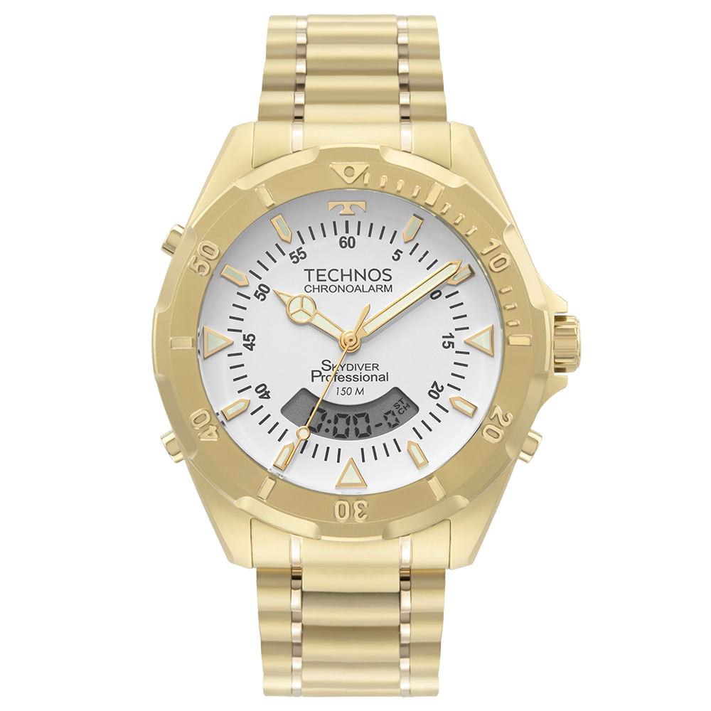 Relógio Technos Skydiver Dourado Resistente à água- WT2050AWN/1B