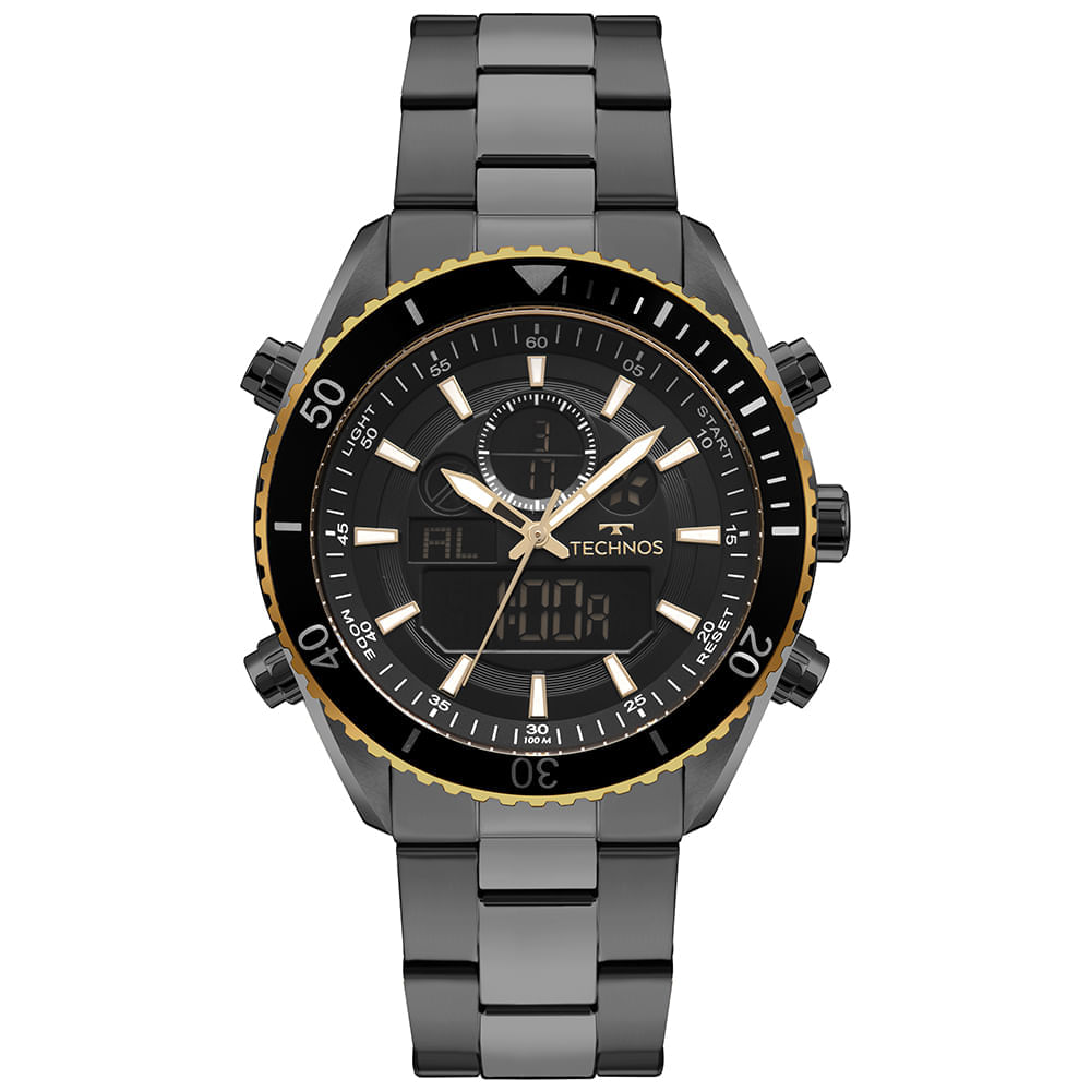 デルムンド Relógio Technos Masculino Ts Digitech Bicolor - YXDAD1431AC/1P