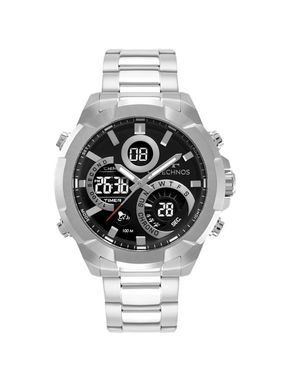 Relogio Technos Masculino Digitech Prata