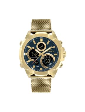 Relógio Technos Masculino Digitech Dourado