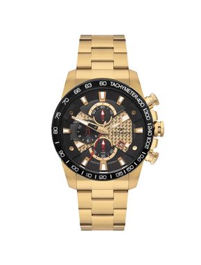 Relógio Technos Masculino Carbon Dourado